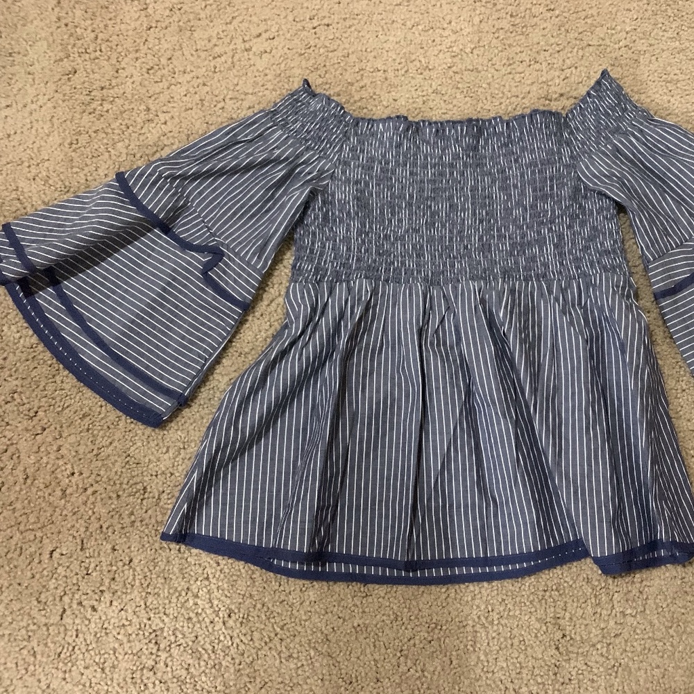 Stripped AE Off the Shoulder Top